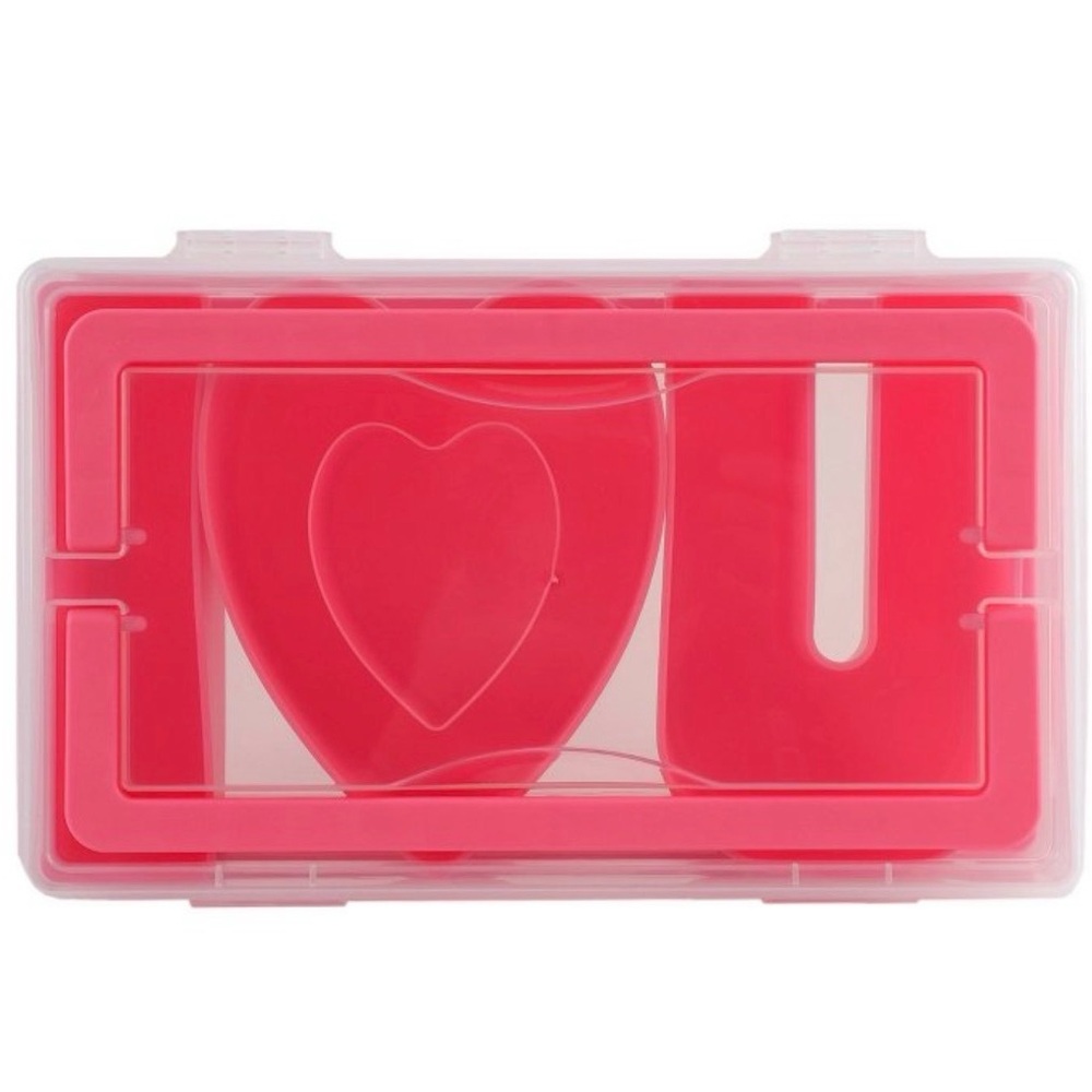 Cook With Color I Love U Sentiment Snack Box Food Storage Container - Picture 2 of 5